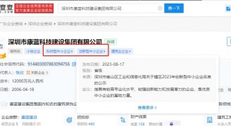 k8凯发官方网站集团入选深圳市2023年创新型中小企业名单